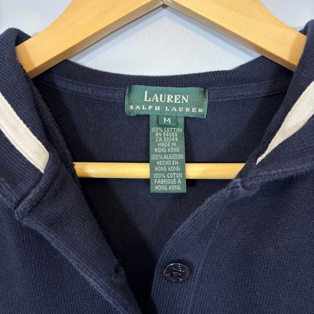 Navy Sailor Collar Cotton Maxi Dress Nautical Classic Vtg | True Summer - Picture 5 of 8